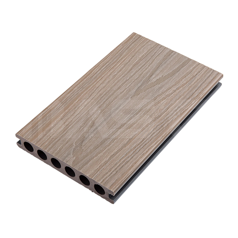 Planche de terrasse composite co-extrusion de fibres de bois naturelles 140 mm x 23 mm